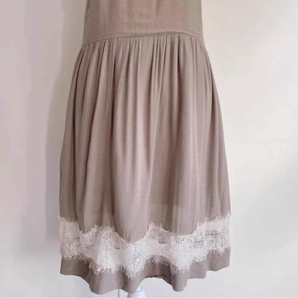 Free People Taupe Georgia Lace Dress Women’s Size 8
